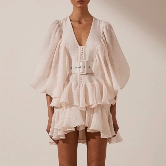 shona joy charlotte draped mini dress Shona Joy Charlotte Plunged Draped Mini Dress